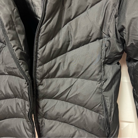 Jones New York Black Puffer Jacket with Faux Fur Hood - Picture 3 of 16